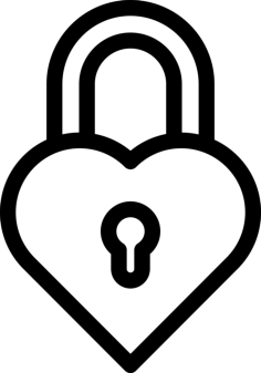 Heart Shaped Lock Digital Sketch Svg Design, Free Vectors File